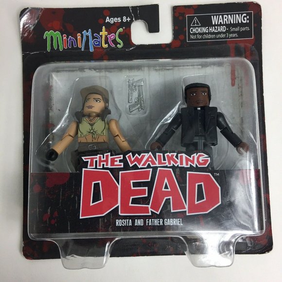 The Walking Dead Minimates Series 8 Rosita And Father Gabriel Mini Figures New - Picture 8 of 12